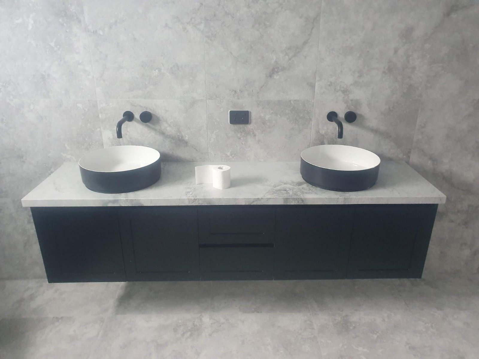 Luxury double vanity fit-off Hawthorn Melbourne